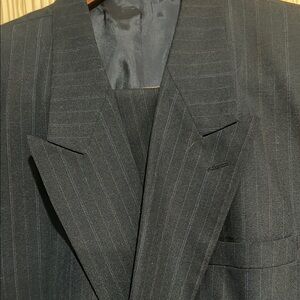 Towncraft Men's Navy Blue Pinstripe Suit 42L